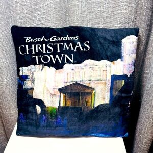 DONATED Busch Gardens Christmas Town Pillow